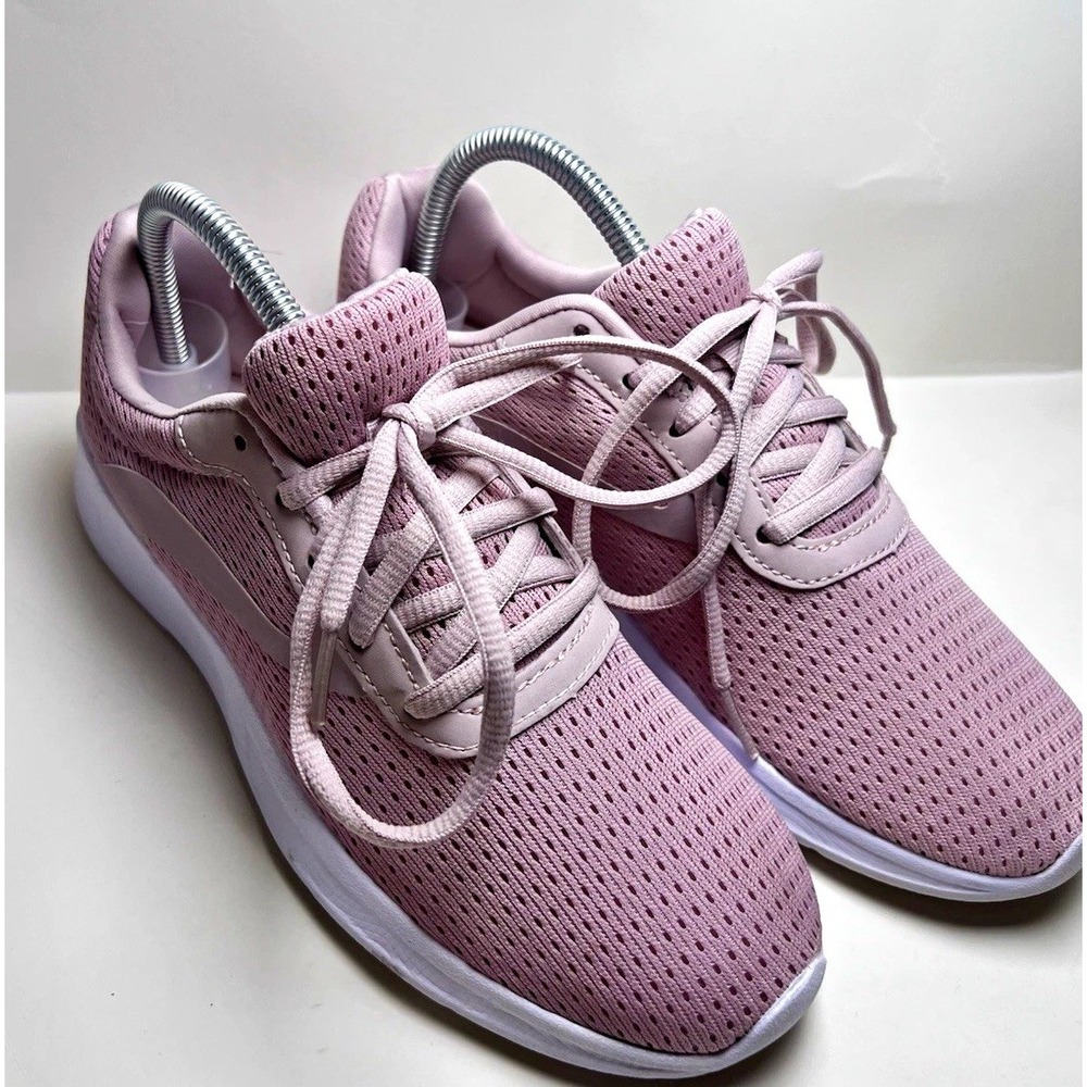 Athletic Works Pink Mesh Memory Foam Lace-Up Low Top Sneakers Womens Size 7. B4